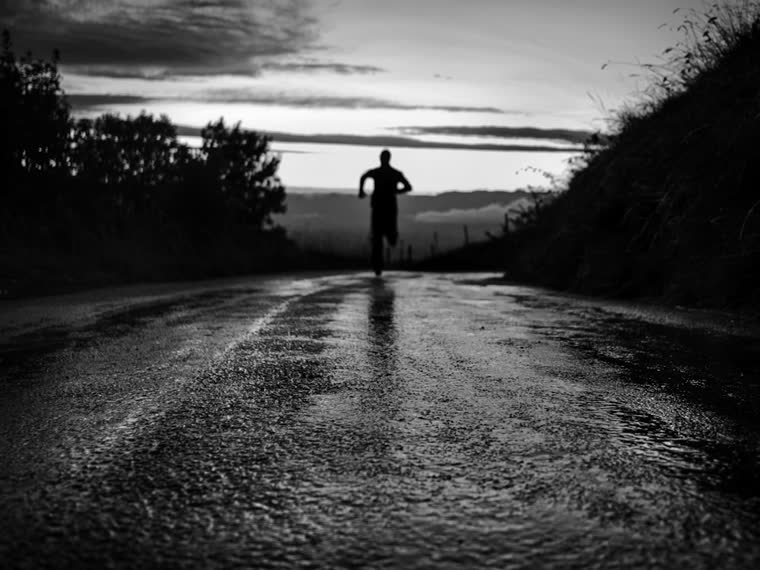 Trail running in the Texas Hill Country at dawn