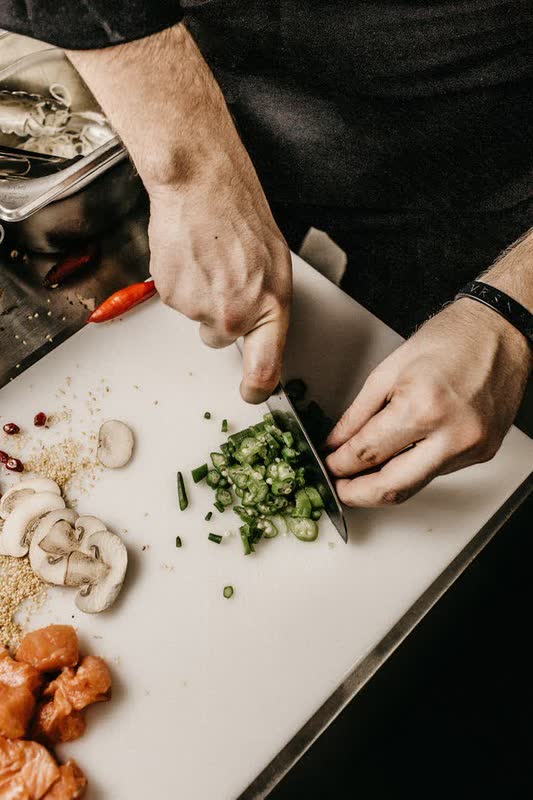 Chef's table — view into the open kitchen